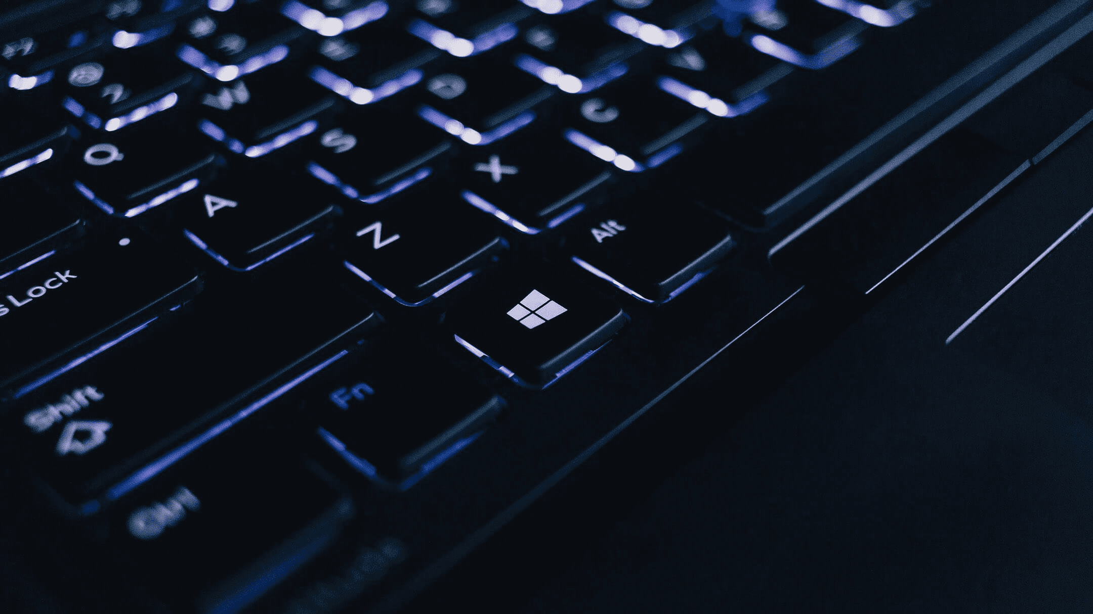 Beleuchtete Microsoft-Tastatur