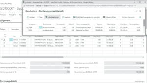 Screenshot von Rechnungsrabattdetails aus Trade App