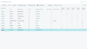 Screenshot Bewertungskriterien aus der Delivery Rating App
